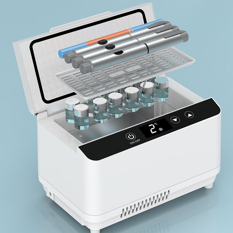 High-quality Portable Insulin-peptide Cooling Box Double Layered Without Battery Mini Refrigerator LCD Display Constant Temperature - Image 2